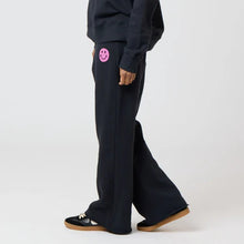 Load image into Gallery viewer, Kerri Rosenthal - Weekend Happy Face Barb Sweatpant - Black