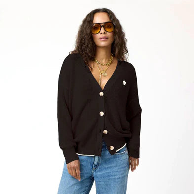 Kerri Rosenthal - Slouchy Cardigan Sweater - Black