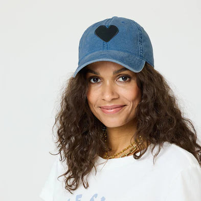 Kerri Rosenthal - Imperfect Heart Hat - Denim/Black