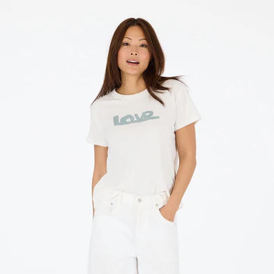 Kerri Rosenthal - Suke Tee Love Lines - White/Carbon Grey