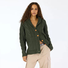 Load image into Gallery viewer, Kerri Rosenthal -Shawl Collar Helen Sweater - Pine Green