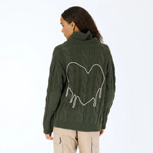 Load image into Gallery viewer, Kerri Rosenthal -Shawl Collar Helen Sweater - Pine Green