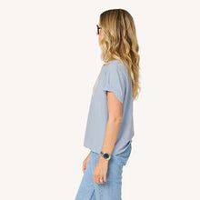 Load image into Gallery viewer, Kerri Rosenthal - Suke Tee Imperfect Heart - French Blue/Latte
