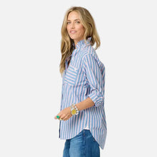 Load image into Gallery viewer, Kerri Rosenthal - Mia Ruffle Cotton Shirt - Multi (Blue/Pink)