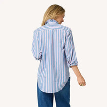 Load image into Gallery viewer, Kerri Rosenthal - Mia Ruffle Cotton Shirt - Multi (Blue/Pink)
