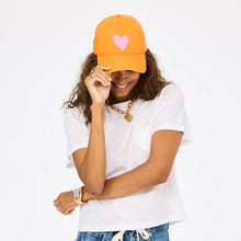 Load image into Gallery viewer, Kerri Rosenthal - KR Imperfect Heart Hat - Clementine/Palm Pink