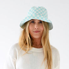 Load image into Gallery viewer, Kerri Rosenthal Bucket Hat - Heart &amp; Checks - Saltwater