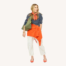 Load image into Gallery viewer, Kerri Rosenthal - Long Sleeve Stripe Tee - Indigo Blue-White