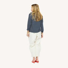 Load image into Gallery viewer, Kerri Rosenthal - Long Sleeve Stripe Tee - Indigo Blue-White