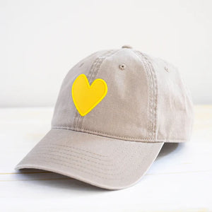 Kerri Rosenthal Heart Patch Hat - Sand/Sunshine