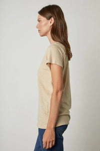 Velvet - Lilith V-Neck Tee - Buckwheat