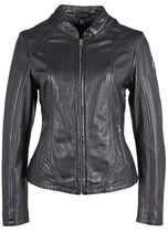 Load image into Gallery viewer, Mauritius - Lyla Leather Jacket - Black