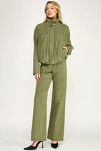 Load image into Gallery viewer, Level 99 - Blake Funnel Neck Bomber Jacket - Olivine