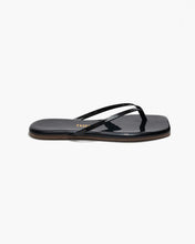 Load image into Gallery viewer, TKEES - Square Toe Lily - Licorice (Patent Black)
