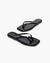 Load image into Gallery viewer, TKEES - Square Toe Lily - Licorice (Patent Black)