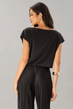 Load image into Gallery viewer, Lola &amp; Sophie - Matte Jersey Bubble Top - Black