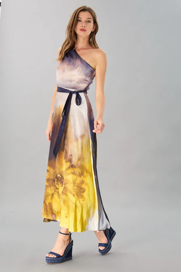 Lola & Sophie - Sunflower One Shoulder Maxi