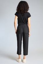 Load image into Gallery viewer, Lola &amp; Sophie - D Satin Crop Jogger - Black