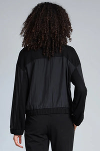 Lola & Sophie Luxe Ponte Hybrid Jean Jacket - Black