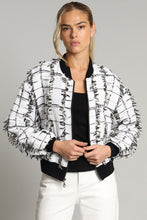 Load image into Gallery viewer, Lola &amp; Sophie - Tweed Bomber Jacket - Black &amp; White