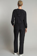 Load image into Gallery viewer, Lola + Sophie - D Satin Utility Pant  - Black