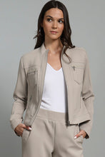 Load image into Gallery viewer, Lola &amp; Sophie -Scuba Moto Jacket  - Beige