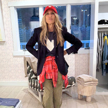 Load image into Gallery viewer, Kerri Rosenthal Suke Long Sleeve Imperfect Heart Tee - Indigo Blue