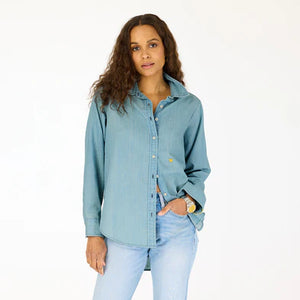 Kerri Rosenthal - Mia Shirt Love on Repeat - Chambray