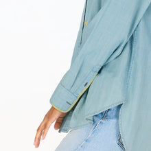 Load image into Gallery viewer, Kerri Rosenthal - Mia Shirt Love on Repeat - Chambray