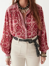 Load image into Gallery viewer, Maison Hotel - Leandra Blouse - Hot Pink Flamingo Grooves