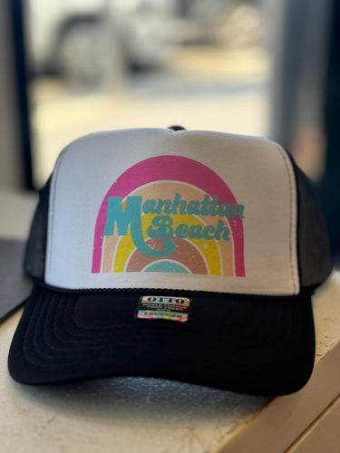 Trucker Hat - Rainbow City Name - Manhattan Beach