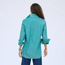 Load image into Gallery viewer, Kerri Rosenthal - Mia Stripe Shirt - Teal / Blue