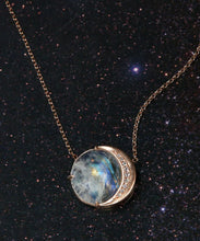 Load image into Gallery viewer, Sirciam Rainbow Moon Phase Necklace - Rose Gold