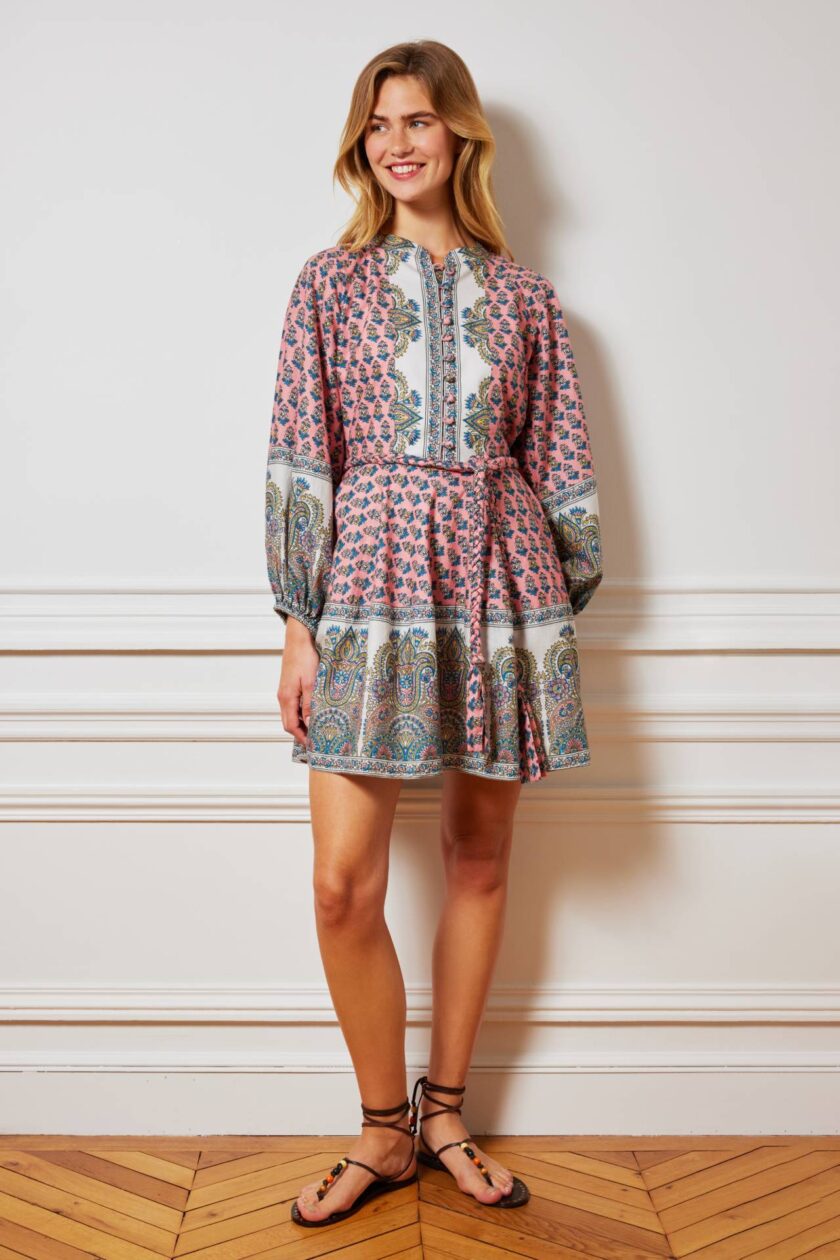 salmon mini dress Charina Sarte - Namaste Mini Dress