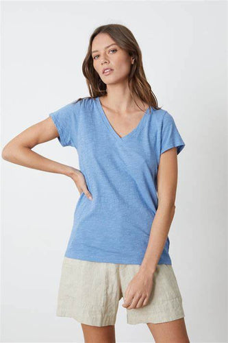 Velvet - Jilian V-Neck Tee - Riptide