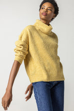 Load image into Gallery viewer, Lilla P - Oversized Ribbed Turtleneck Sweater - Gold Dust