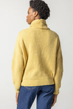 Load image into Gallery viewer, Lilla P - Oversized Ribbed Turtleneck Sweater - Gold Dust