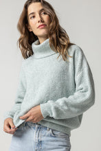 Load image into Gallery viewer, Lilla P - Oversized Ribbed Turtleneck Sweater - Iceberg