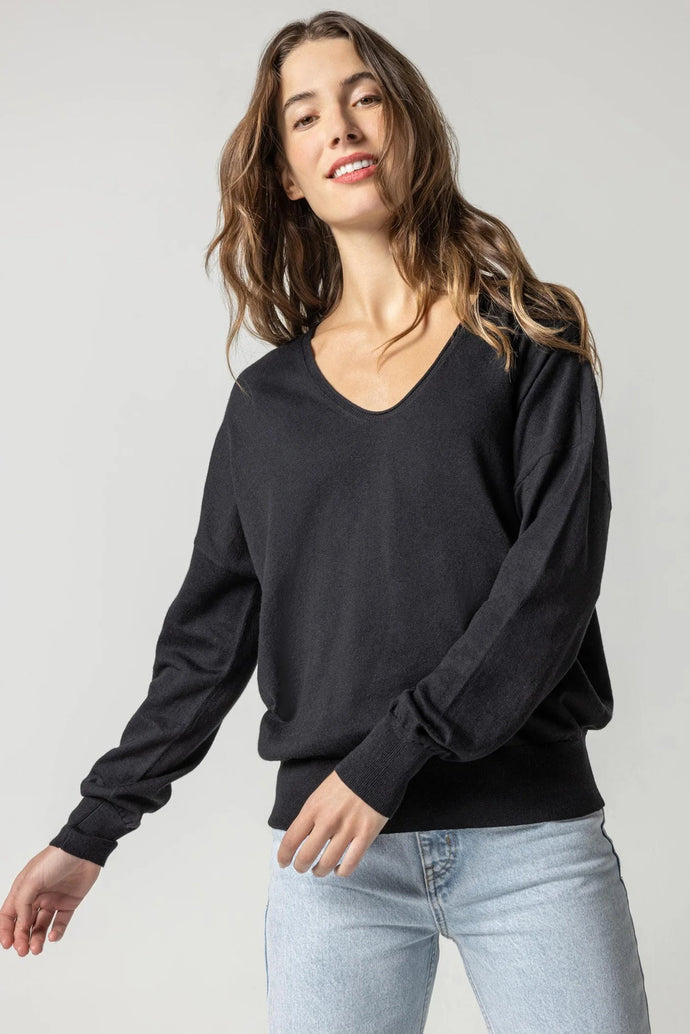 Lilla P Relaxed Everyday Sweater - Black