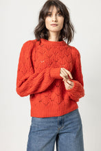 Load image into Gallery viewer, Lilla P - Novelty Stitch Crewneck Sweater - Lava