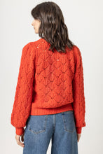 Load image into Gallery viewer, Lilla P - Novelty Stitch Crewneck Sweater - Lava