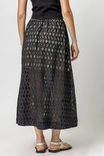 Load image into Gallery viewer, Lilla P - Eyelet Side-Button Maxi Skirt - Black