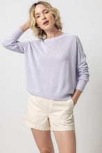 Load image into Gallery viewer, Lilla P Saddle Sleeve Pullover Sweater - Lilac