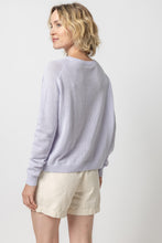 Load image into Gallery viewer, Lilla P Saddle Sleeve Pullover Sweater - Lilac