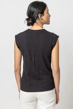 Load image into Gallery viewer, Lilla P - LP Cap Sleeve V-Neck - Black