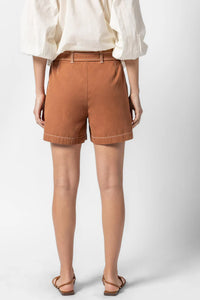 Lilla P Belted Canvas Short - Bronze