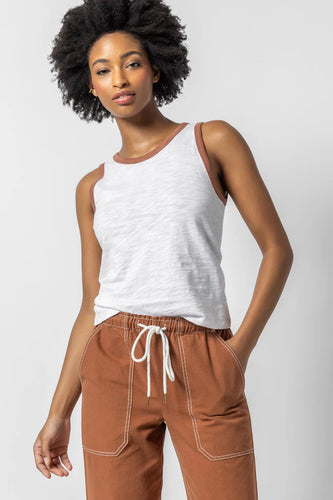 Lilla P - Color Block Tank - Burnt Sienna