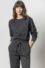 Load image into Gallery viewer, Lilla P - Shrunken Sweatshirt - Black