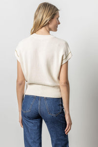 Lilla P Wedge Pullover Sweater - Cream