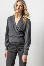 Load image into Gallery viewer, Lilla P - Surplice Sweater - Onyx